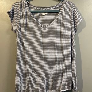 VELVET BY GRAHAM & SPENCER Womens relaxed Fit Striped T-Shirt Top M